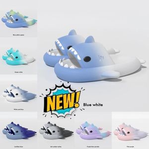 2024 Nouveau Designer Shark Pantoufles Été Sliders Hommes Femmes Enfants Diapositives Rose Bleu Gris Sandales En Mousse À Mémoire Doux Coussin Épais Pantoufle Nuage Slide Intérieur Extérieur