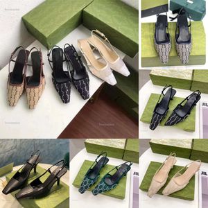 2024 Nouvelles chaussures habillées Designer Femmes High Heels Sandals Sandales Luxury Sexy chaton Talon à talons Fashion Cuir Pumps Party Mariage Taille 35-41