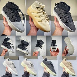 2024 Nouvelles peurs Rivalité de Dieu x Athlétisme I Basketball FOG Designer Grande Taille US 13 Casual Originals Chaussures Blanc Gris Daim Hommes Sports Baskets Basses EUR 36-47 US 12