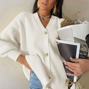 Cardigan tricoté doux à col en v, manteau pull léger et Mature, nouvelle collection 2024