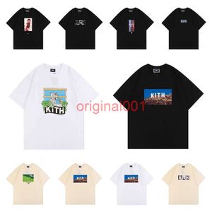 2024 Nouvelles chemises Kith Tokyo Shibuya T-shirt Men Femmes de haute qualité Street View Imprimés TEE TOE TOE