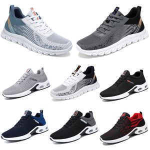 2024 nuevos zapatos de hombre para senderismo, zapatos planos para correr, suela suave, negro, blanco, rojo, cómodos, antideslizantes, talla grande 39-45
