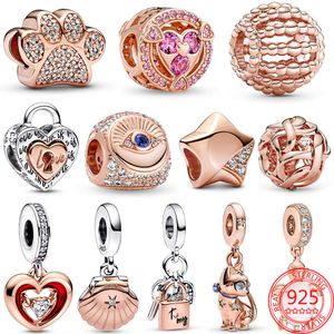 2024 nouveau Original Sterling Sier rose Murano passionné baiser perles breloque idéal pour Bracelet bijoux à bricoler soi-même accessoires
