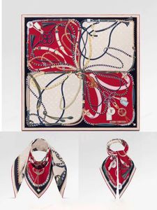 2024 Nuevo bufanda Diseñadores de satén oscuro Jacquard Mulberry Silk Jacquard Jacquard Old Flower Letter Girl con un logotipo etiquetado sin tamaño de caja 90*90cm