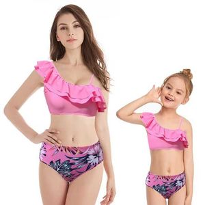 2024 NOUVEAU ENFANT SEXY Parent Multi Color haute taille Split Bikini Girls Swimsuit
