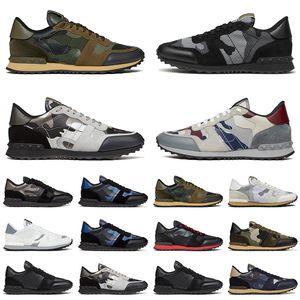 2024 Nuevas zapatillas de deporte Rockrunner Designer VT Zapatillas de deporte Zapato de San Valentín Vintage Top Calidad Camo Vestido de lujo Zapatos casuales Mujeres Zapatillas de deporte para hombre Tela de camuflaje Dhgate