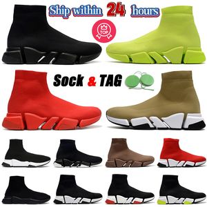 balenciaga speed trainer balencigas 2024 OG Original Sock Shoes 2.0 Runners Sport Speed Noir Blanc Graffiti Knit Training Tennis Sip-On  【code ：L】