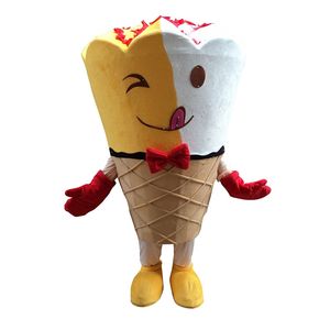 2024 Performance Mascot Ice Cream Costume Dishomose pour hommes Femmes Femmes Halloween Outdoor Tengit Suit Mascot pour les costumes publicitaires