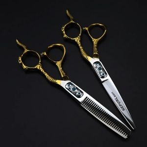 2024 Professional Japón 440c Acero 6 pulgadas Toro Cabeza de cabello Corte de cabello Cortizas de corte de pelo Cizbras Cizos para el cabello Peladelas para Japan Steel Barber.