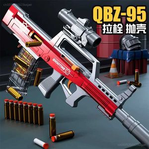 2024 QZB-95 Type jouet pour enfants pistolet à balle molle électrique rafale garçon Simulation mitraillette chargement manuel fusil d'assaut GiftL2403