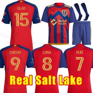 2024 Real Mens Soccer Jerseys Salt CORDOVA GLAD MACMATH HERRERA Lake Home Football Shirt Uniformes de manga corta 2025 Fans Player KREILACH WOOD RUIZ MERAM