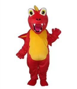 Costume de mascotte de dragon à épine rouge, vêtements de dessin animé pour adultes, fête d'anniversaire d'Halloween, 2024