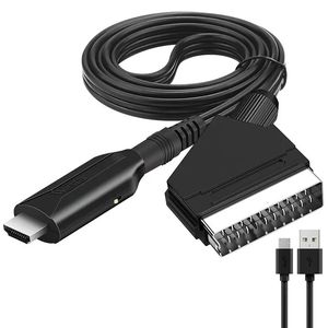 2024 SCART TO HDMI Compatible Convertisseur pour HDTV DVD et PS3 PAL / NTSC Adaptateur vidéo audio pour le décodeur Améliorez votre expérience de visualisation