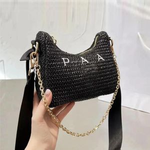 2024 Bolso de axila tejido Bolso de diseñador de alta calidad Bolso de hombro Monedero de mujer Bolso cruzado Bolso de compras de moda y conveniente Tejido 17 Estilos calientes