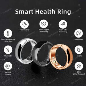 2024 Smart Ring Health Monitor for Men Women Thermomètre Pression du sommeil de la fréquence cardiaque Hyperrophié IP68 IPAPHERPOR pour Android 240412