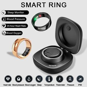 2024 Smart Ring Health Monitor for Men Women Bluetooth Pression de la pression artérielle Moniteur de sommeil IP68 IP68 Imperméable pour iOS Android 240412