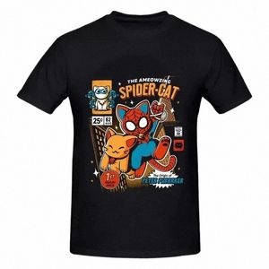 2024 Spider Cat Camiseta Street Fi Streetwear Camiseta Hombres Mujeres Pareja Camiseta Hip-hop Hipster O-cuello Camiseta impresa Tops J7nA #