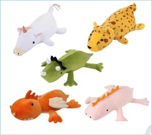 2024 Animales de peluche rellenos 40 cm Dinosaurio Juguete de peluche ponderado Dibujos animados Animales de peluche Almohada Juguetes blandos Bebé Compañero Regalo de cumpleaños para