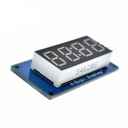 Module d'affichage LED 2024 TM1637 pour Arduino 7 segment 4 bits 0,36 pouce horloge rouge tube numérique quatre pack de cartes de pilote de série TM1637 LED