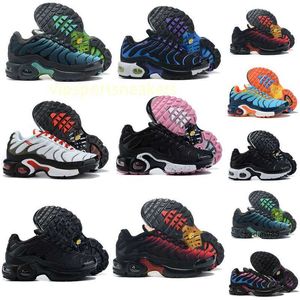 2024 TN Kids Running Shoes tn enfant Transpirable Soft Sports Chaussures Boys Girls Tns Plus Sneakers Youth requin Trainers Tamaño 28-35