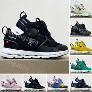 2024 baskets pour les tout-petits sur Cloud Cloud Kids Chaussures jeunes garçons filles Federer Trainers Infants Kid Designer Shoe Baby Sports Black Rose Blue 22-35 T412