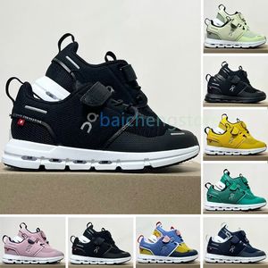 2024 baskets pour les tout-petits sur Cloud Cloud Kids Chaussures jeunes garçons filles Federer Trainers Enfants Kid Designer Shoe Baby Sports Black Rose Blue 22-35 G5