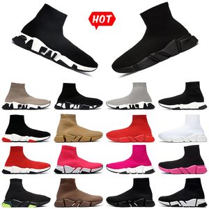 2024 Top OG Original Sock Shoes Femmes Hommes Chaussures de course Clear Sole Lace Up Classic Triple Noir Blanc Beige Jaune Chaussettes Baskets Baskets Sportives