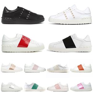 2024 Top Quality AAA + Designer Chaussures Casual Chaussures Hommes Chaussures Cuir Spikes Rose Rouge Vert Pentecôte Noir Plate-forme Robe Chaussures Baskets Ouvertes Femmes