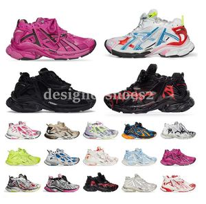 2024 Track Runners Sneakers 7.0 Designer Casual Chaussures Plate-forme Marque Graffiti Blanc Noir Déconstruction Transmettre Femmes Hommes Tracks Formateurs Runner 7 Tess s.Gomma