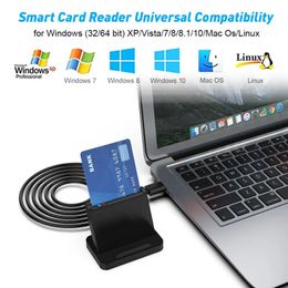 2024 Lecteur de carte à puce USB pour carte bancaire IC / ID lecteur de carte EMV haute qualité pour Windows 7 8 10 pour Linux OS USB-CCID ISO 7816 pour la carte bancaire