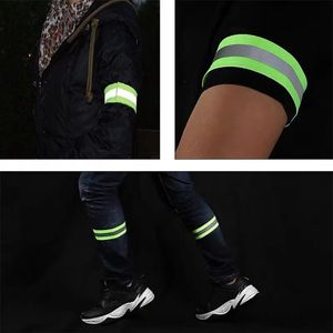 2024 Warning Reflective Bands Elastic Armband Wristband Reflector Tape Ankle Leg Safety Straps for Night Cycling Running Fishing