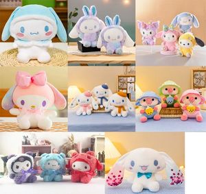 2024 venta al por mayor de dibujos animados Anime 25 cm Kuromi juguetes de peluche muñeca Lolita princesa vestido Melody lindo pequeño diablo Ragdoll muñeca