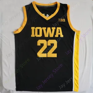 2024 Jerseys de cuatro finales al por mayor Indiana Caitlin Clark 4 Women College Basketball Iowa Hawkeyes 22 Jersey NCAA Black amarillo blanca Marina Blanca Jóvenes