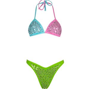 2024 Nouvelle couleur pour femmes assorties diamant sexy en maillot de bain deux pièces de la plage de la plage de la mode Bikini