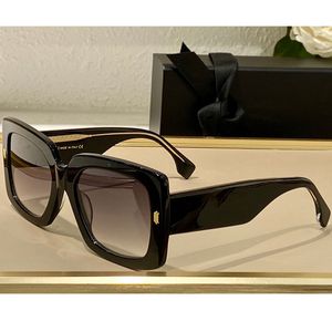 2024Mens ou femmes lunettes de soleil 0435 mode rétro simple classique grande boîte cadre noir et rayé lentille blanche avec lettres anti UV400 qualité supérieure