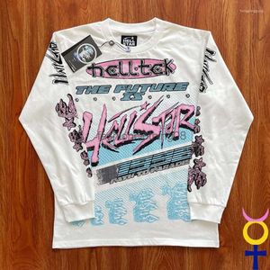2024SS Hommes T-shirts Vintage Streetwear Hellstar T-shirts Brain Racer À Manches Longues Top T-Shirts Coton Casual Lâche Hell Star T-shirts Pour Hommes Femmes