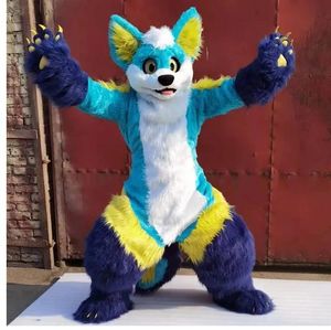 2025 Halloween Husky Dog Fursuit Mascot Costume Fancy Dishor Carnival Cartoon Strom Dishom Dishy For Men Women Festival Robe