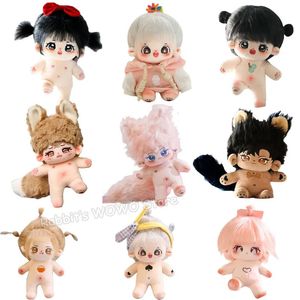 20 cm Kawaii Felpa Muñeca de algodón Ídolo Relleno Super Estrella Figura Muñecas Sin atributo Cuerpo gordo Llorando Puede cambiar la ropa Regalo 231229