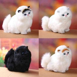 20CM Lovely Simulation Stuffed Plush Sounding Cats Toys Soft Electric Cute Dolls para niños niña