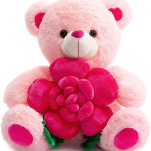 Ours en peluche Rose pour la saint-valentin, 20CM, jouet en peluche, cadeau d'anniversaire, vente en gros