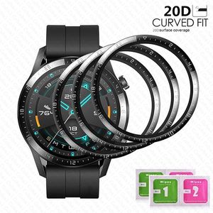 Cristal templado de borde curvo 20D para Huawei Watch GT2 Pro GT 2, Protector de pantalla de 46MM, película protectora, accesorios para reloj inteligente