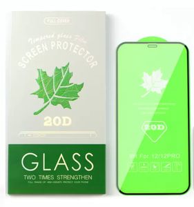 20D verre trempé à couverture complète pour iPhone 15 14 12 13 Pro X XR XS Max protecteur d'écran pour samsung huawei xiaomi Film de protection avec boîte d'emballage