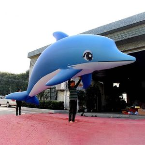 20ft * 7ft * 13fth Outdoor Carnival Parade Publicité gonflable Giant Dolphin Modèles Ballons Animal Cartoon For Ocean Theme Decoration with Air Blower Toys Sports