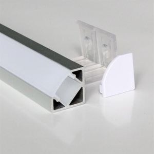 Perfil de aluminio anodizado para tira de luz Led, tiras con forma de triángulo, 20m, 10 Uds. Por lote, 2m por pieza, 239m