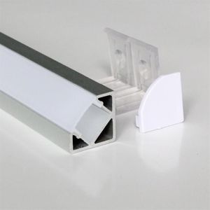 Perfil de aluminio anodizado para tira de luz Led, tiras con forma de triángulo, 20m, 10 Uds. Por lote, 2m por pieza, 284E