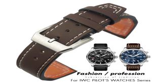 20 mm 21 mm 22 mm Genuine Leather Watch Band Watch Coast Hide para IWC Big Pilot Mark 18 IW3777 Portofino Brown Ratch Strap Hebla 22073281298