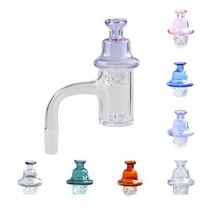 Soudure complète 4 mm Clear Bottom Edge biseauté Fumer le banger de quartz avec verre en glucides en verre Perles terp