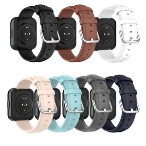 20 MM Queue Ronde Bracelet En Cuir Véritable Montre-Bracelet Bande De Sport Bracelet Ceinture pour Realme Montre Partie Accessoires en gros