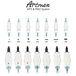 20 piezas PMU máquina de maquillaje semipermanente cartucho de agujas de repuesto aguja de tatuaje compatible con Artmex V8 V9 V6 V3 V11 derma pen