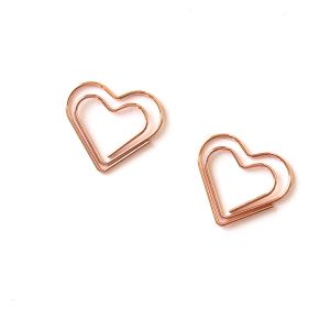 20pcs 25x23 mm Heart Metal Paper Clips Memo Memo PEG PEGA PELACIONA DE COLOR DE COLOR DE COLOR DE CORLE